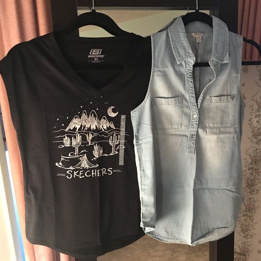 Tank top bundle! Brand new! Sketchers/Guess